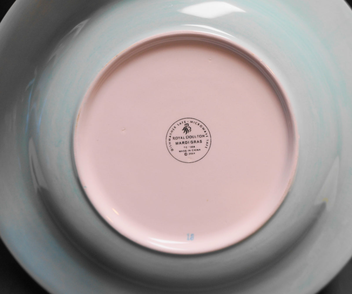 Royal Doulton Mardi Gras Dinner Plates 2 Solid 4 Polka Dot
