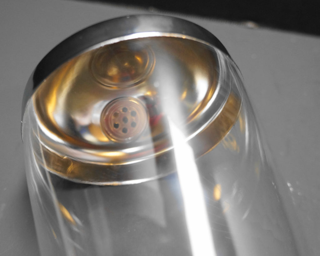 Wheat Cut Etched Cocktail Shaker Chrome Lid
