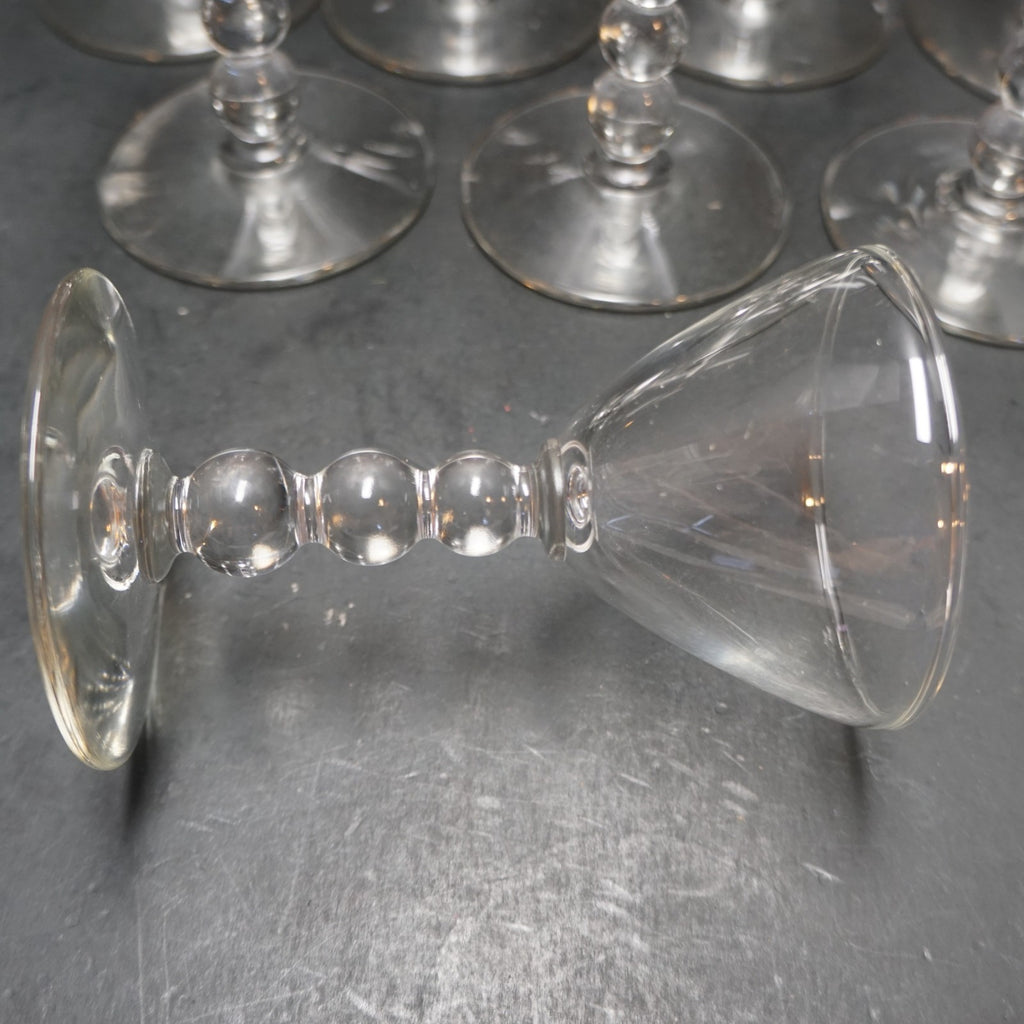Libbey Knob Hill Stacked Ball Stem Liquor Cocktails 4 1/2 IN Set of 9