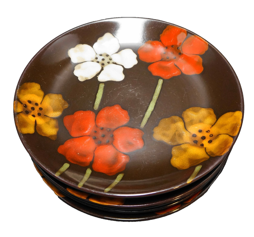 Pfaltzgraff Painted Poppies Accent Salad Plates Set of 6