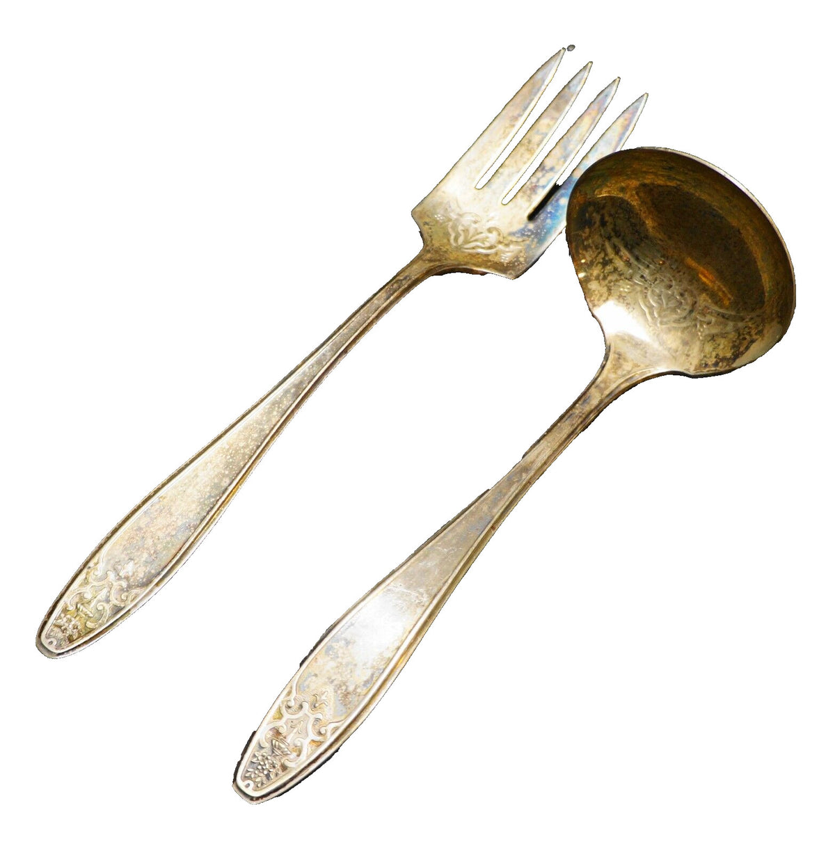 Lady Doris Silverplate Gravy Ladle Medium Cold Fork Pair