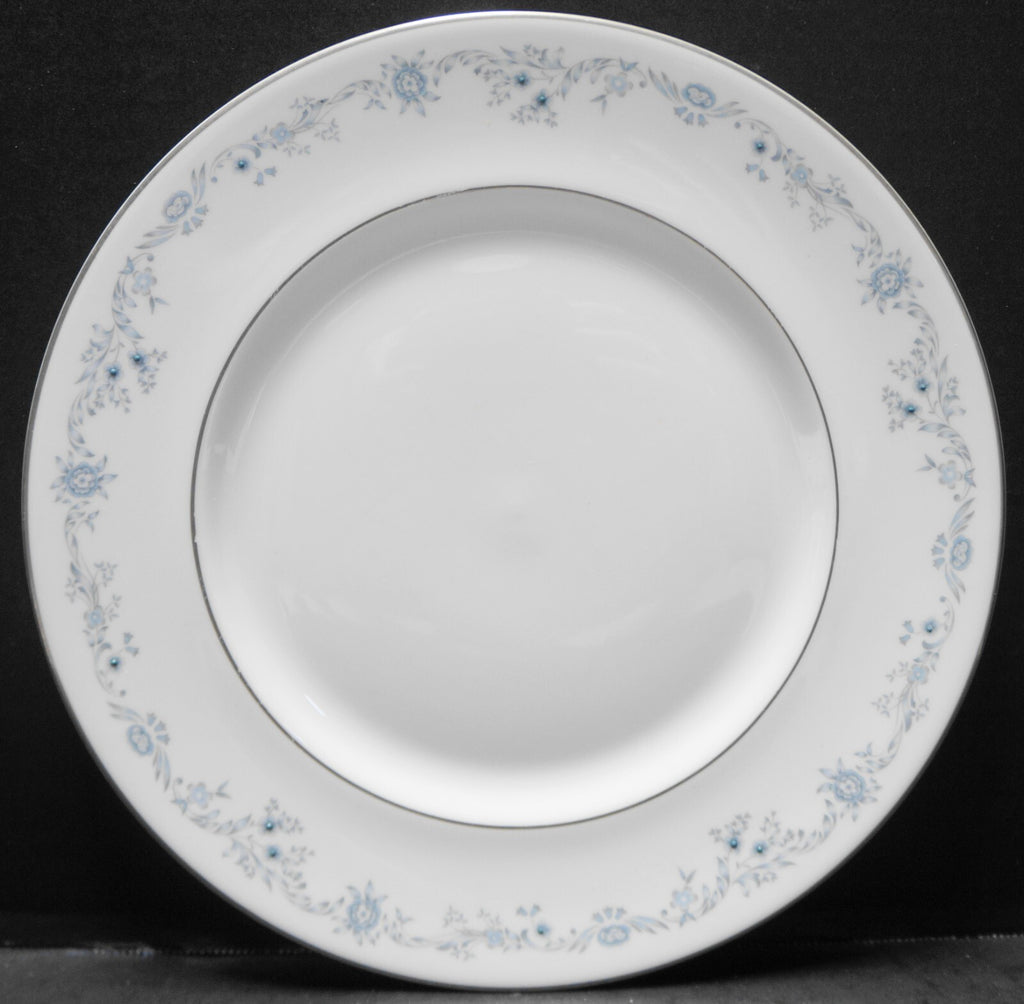 Royal Doulton Angelique Dinner Plate Blue Floral Platinum Trim