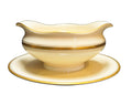 Syracuse Monticello Old Ivory Gravy Boat Attached Underplate