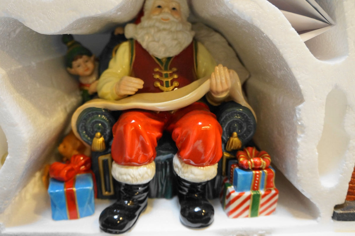 Member's Mark Porcelain Santa Scene In Box