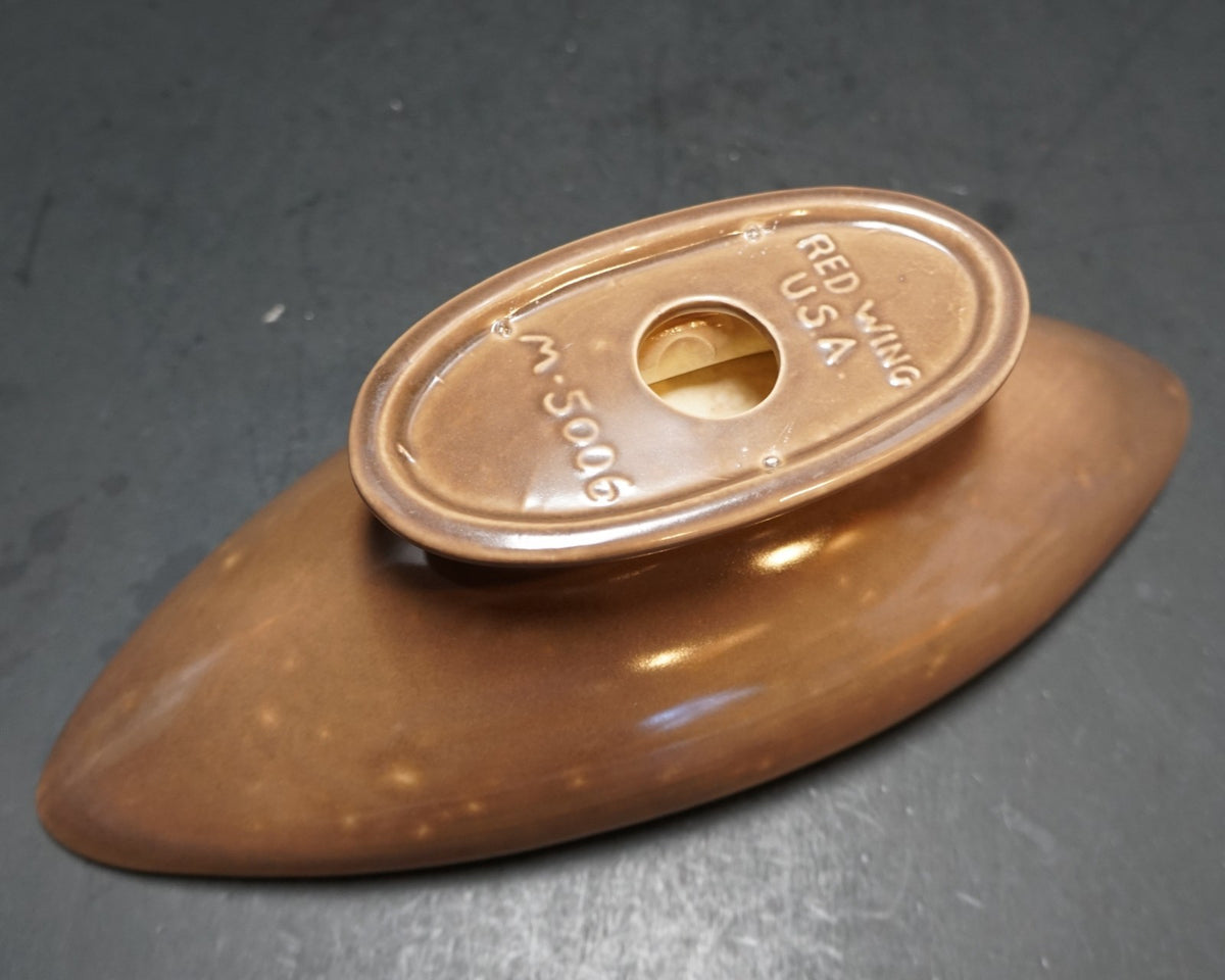 Red Wing Pottery Brown Oval Console Bowl Charles Murphy M-5006 1950s