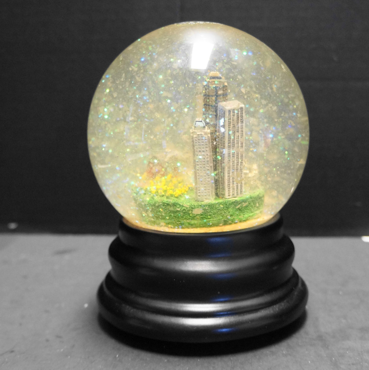 Saks Fifth Avenue Cityscape Snow Globe Indianapolis Music Box
