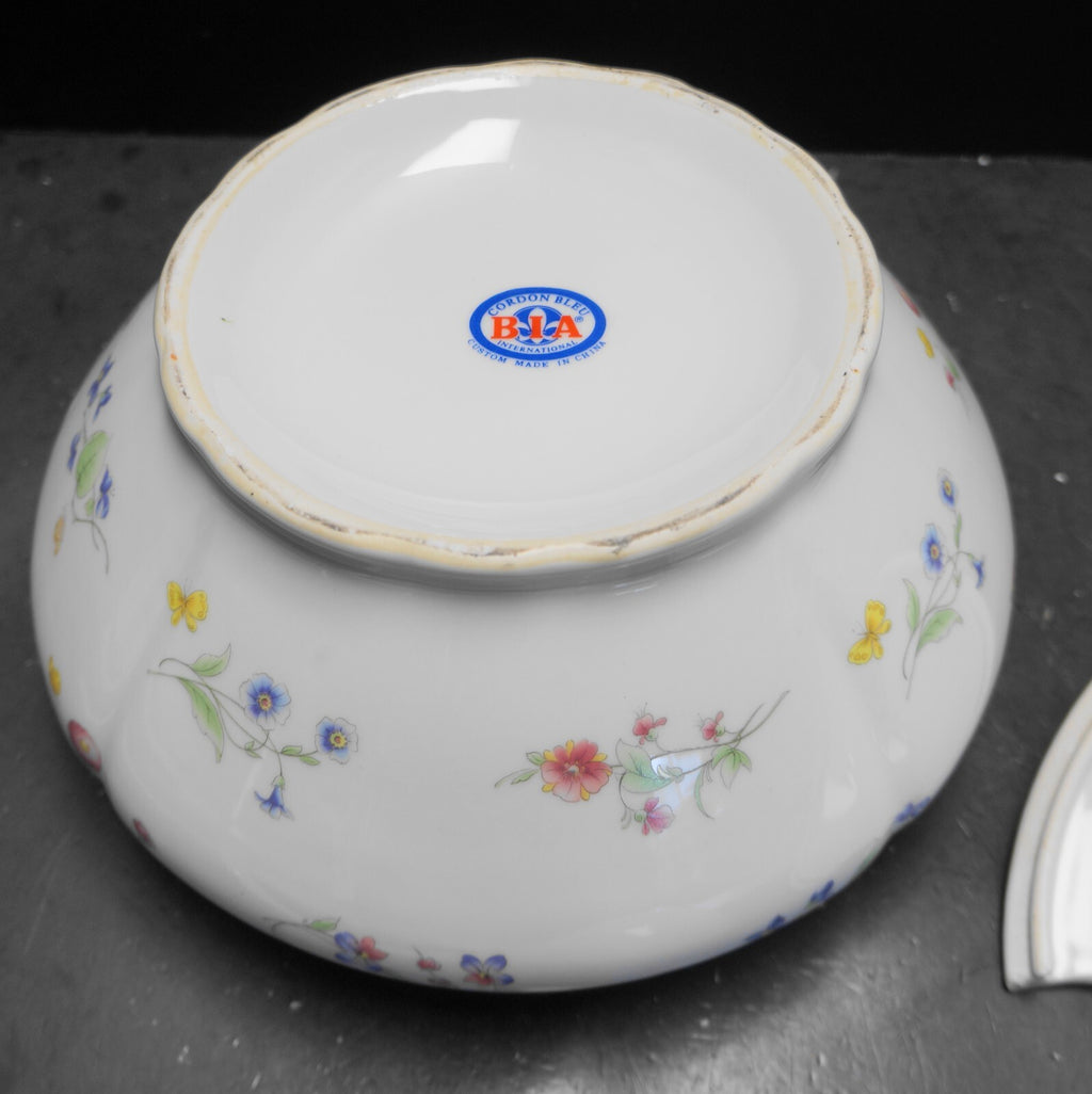 BIA Cordon Bleu Trellis Scalloped Flowers Butterflies Soup Tureen