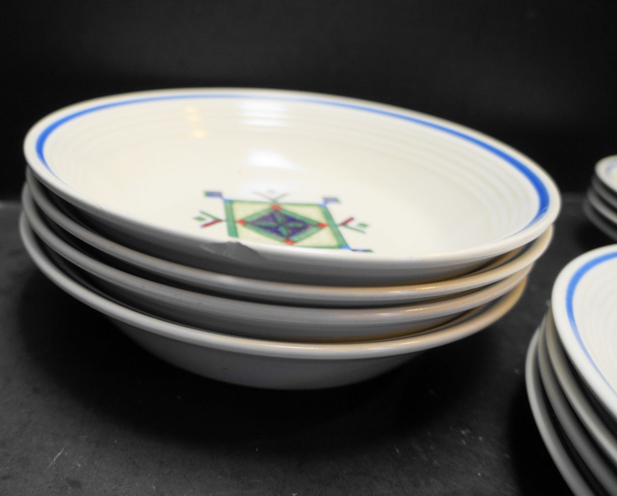 Studio Nova Catskills Salad Plates Soup Bowls Saucers 12 Pieces