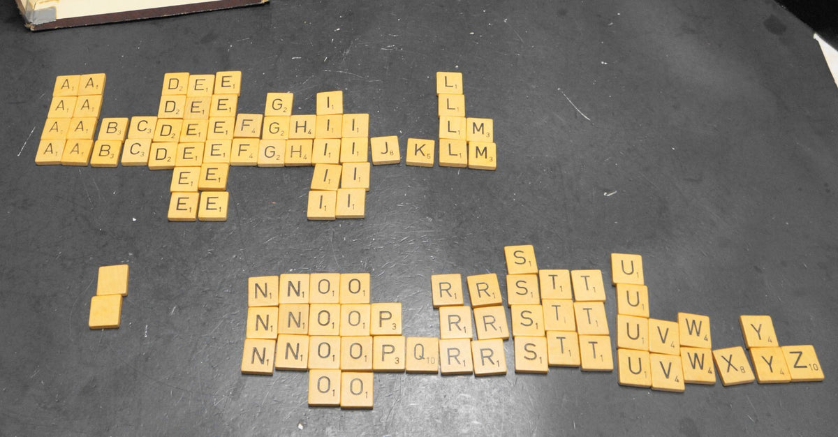 Vintage 1953 Scrabble Set Complete Selchow and Righter