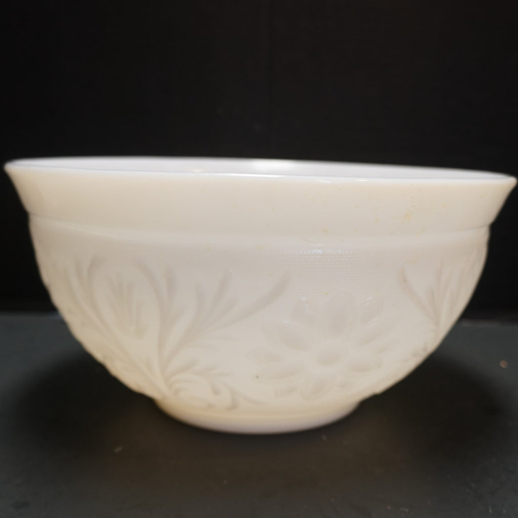 Anchor Hocking White Milk Glass Sandwich Punch Bowl