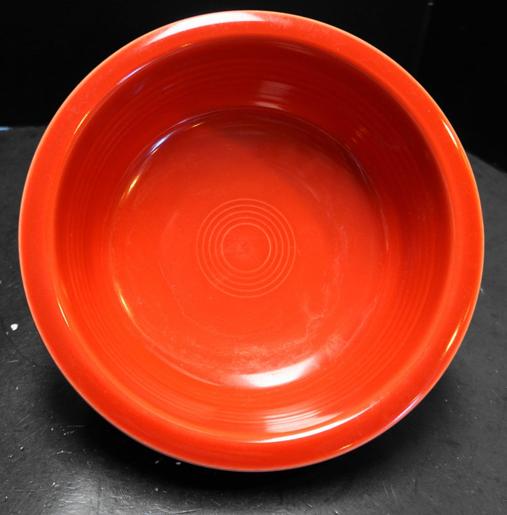 Homer Laughlin Fiesta Fiestaware Scarlet Red Round Vegetable Bowls Pair