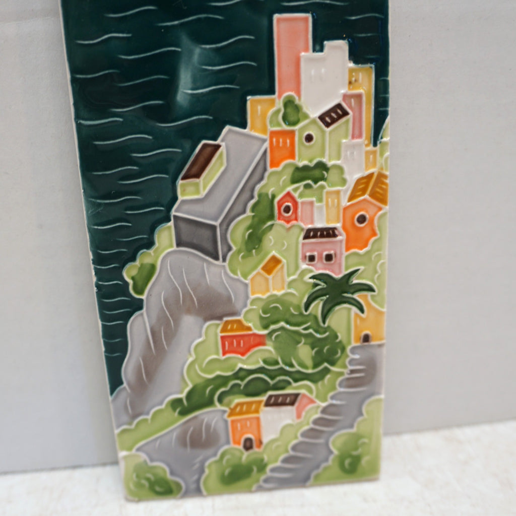 Creazioni Luciano Corniglia 5 Terre Hand Painted Tile Wall Hanging 7.5 IN