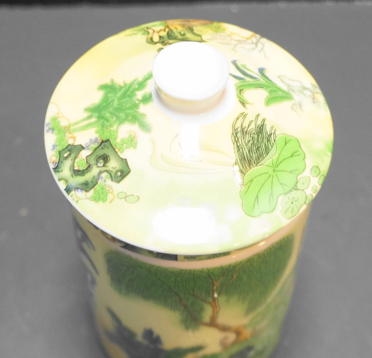Chinese Porcelain Lady Tea Infuser Mug Lid 3 Pieces Yu Tai
