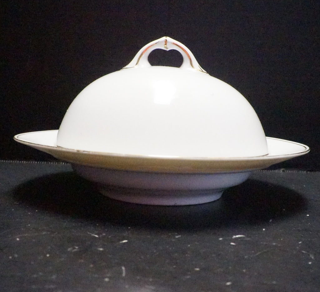 MZ Austria White Domed Cheese Butter Dish