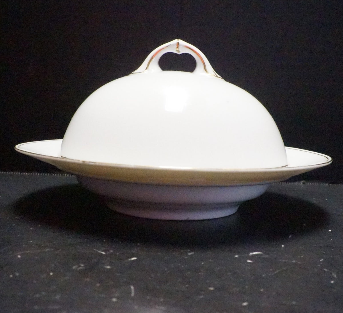 MZ Austria White Domed Cheese Butter Dish