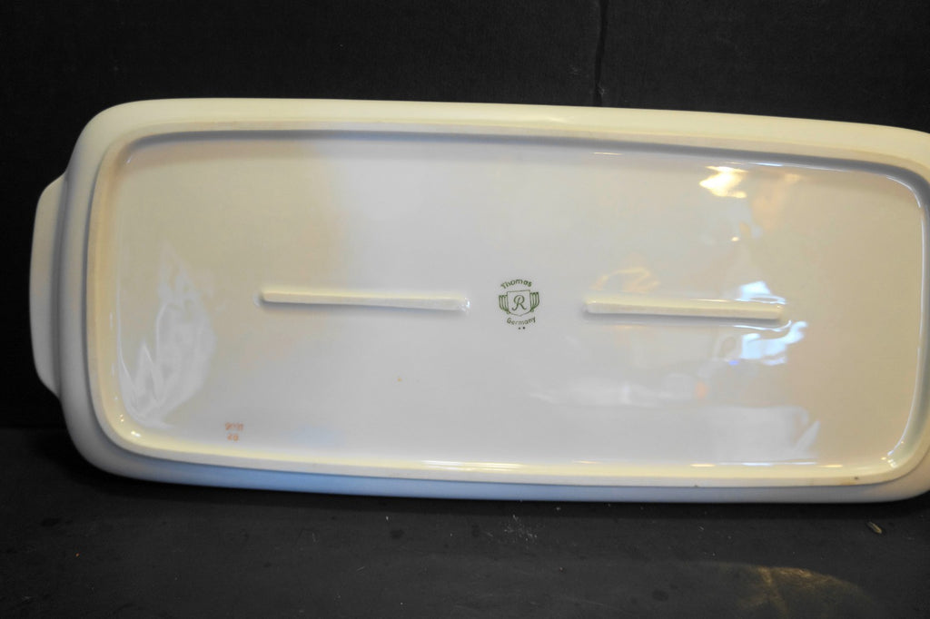 Thomas Germany 2031 Porcelain Tray Pink Yellow Roses King Cake Plate Rectangle