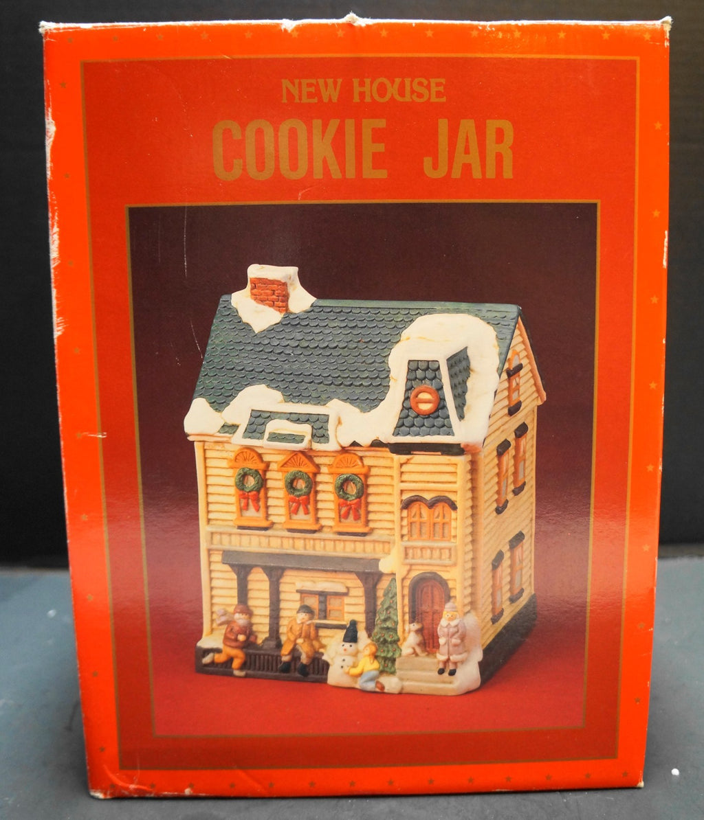 Certified International Cookie Jar Canister Christmas House 1990s