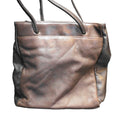 Nine West Two Tone Dark Brown Leather Shoulder Bag Purse