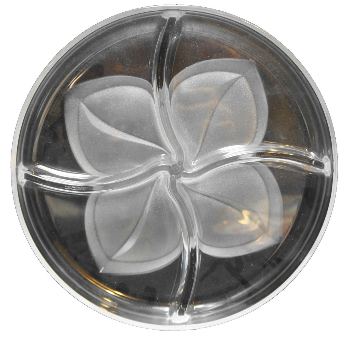 Cristal d'Arques Florence Crystal 9" Divided Relish Tray