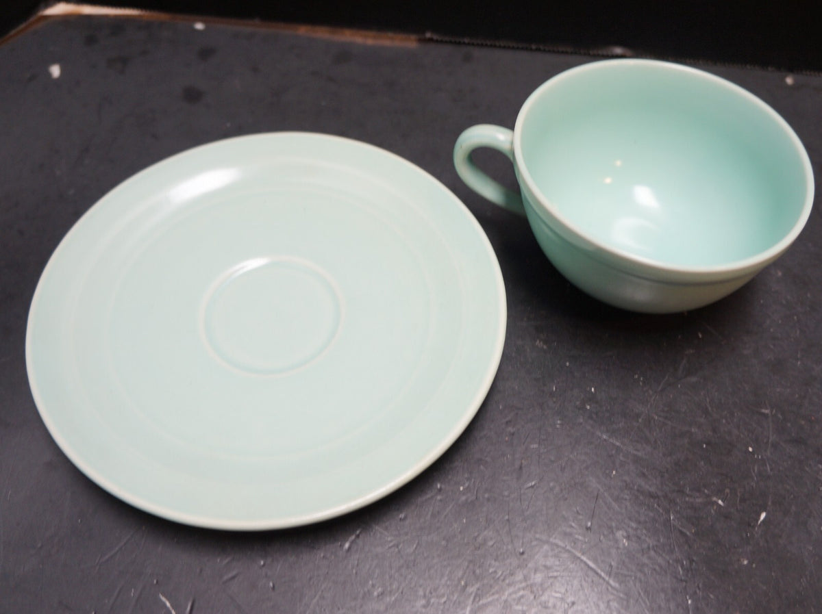 Vernon Kilns Modern California Pistachio Green Cup Saucer