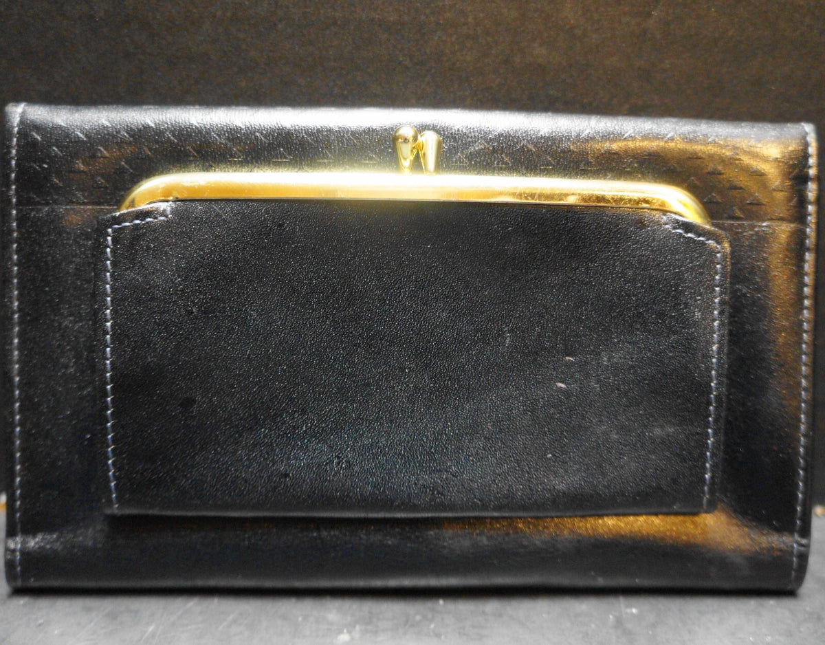 Princess Gardner Black Leather Full Grain Cowhide Women's Wallet