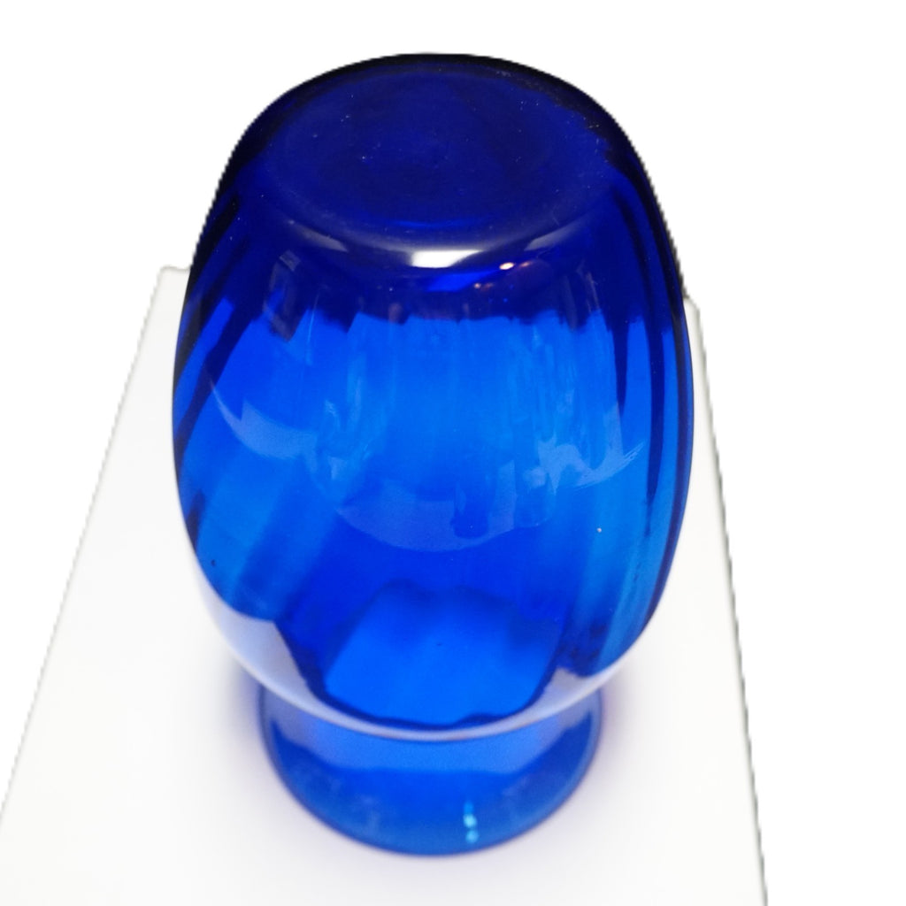 Indiana Glass Illusions Optic Swirl Cobalt Blue Vase 8 IN
