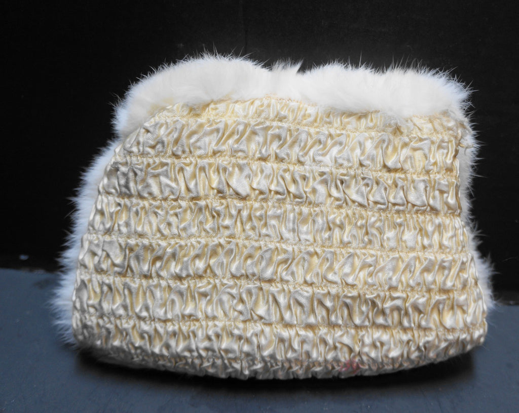 Vintage Cream Rabbit Fur Ladies Muff