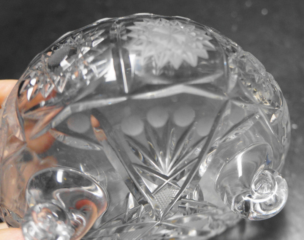 Bohemia Crystal Queen's Lace Small Bowl Three Toed
