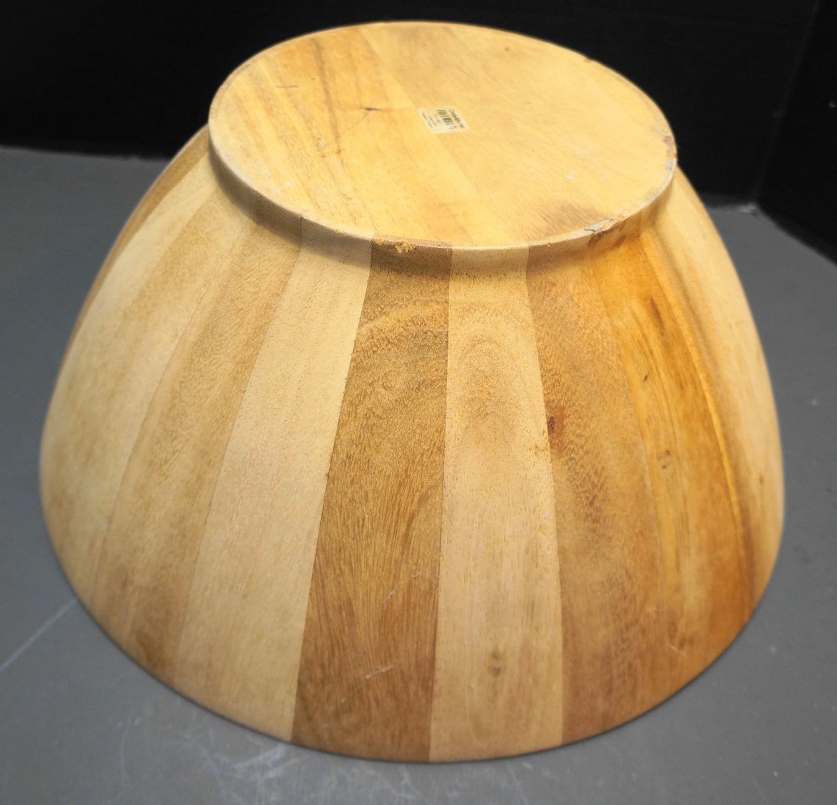 Crate and Barrel Wood Korben Huge 15" Bowl Made in Thailand