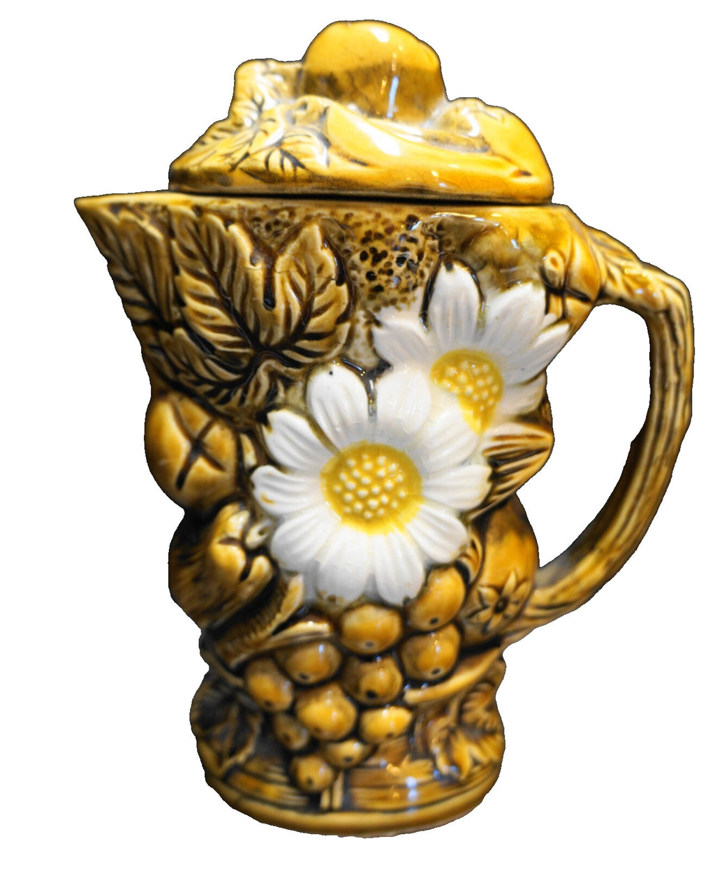 Inarco Harvest Daisy Golden Brown Small Hot Chocolate Pot Japan