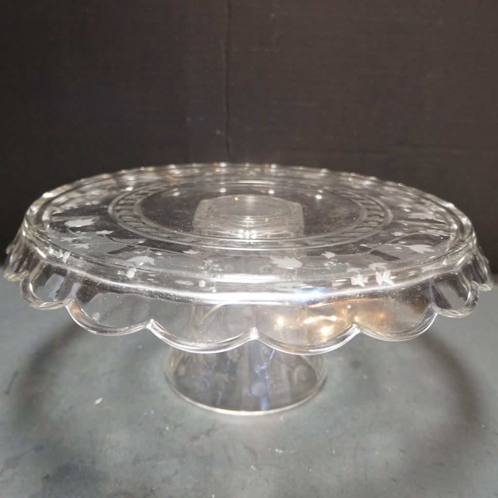 Mikasa Cottage Lace Crystal Cake Stand 12 3/4 IN