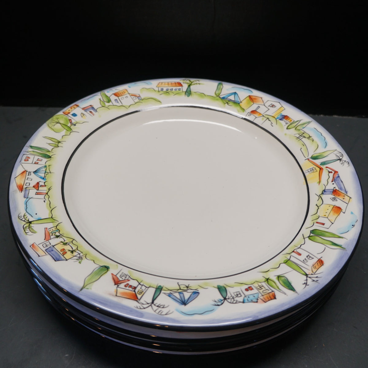 SOLD Provence by Sakura Dinner Plates Set of 4 French Coast 1990s