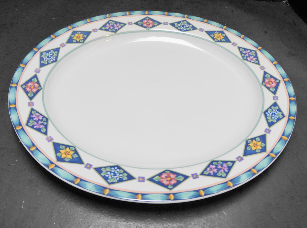 PFALTZGRAFF ATMOSPHERE CRYSTAFLORA LARGE SERVING OVAL PLATTER 14 3/4" X 13"