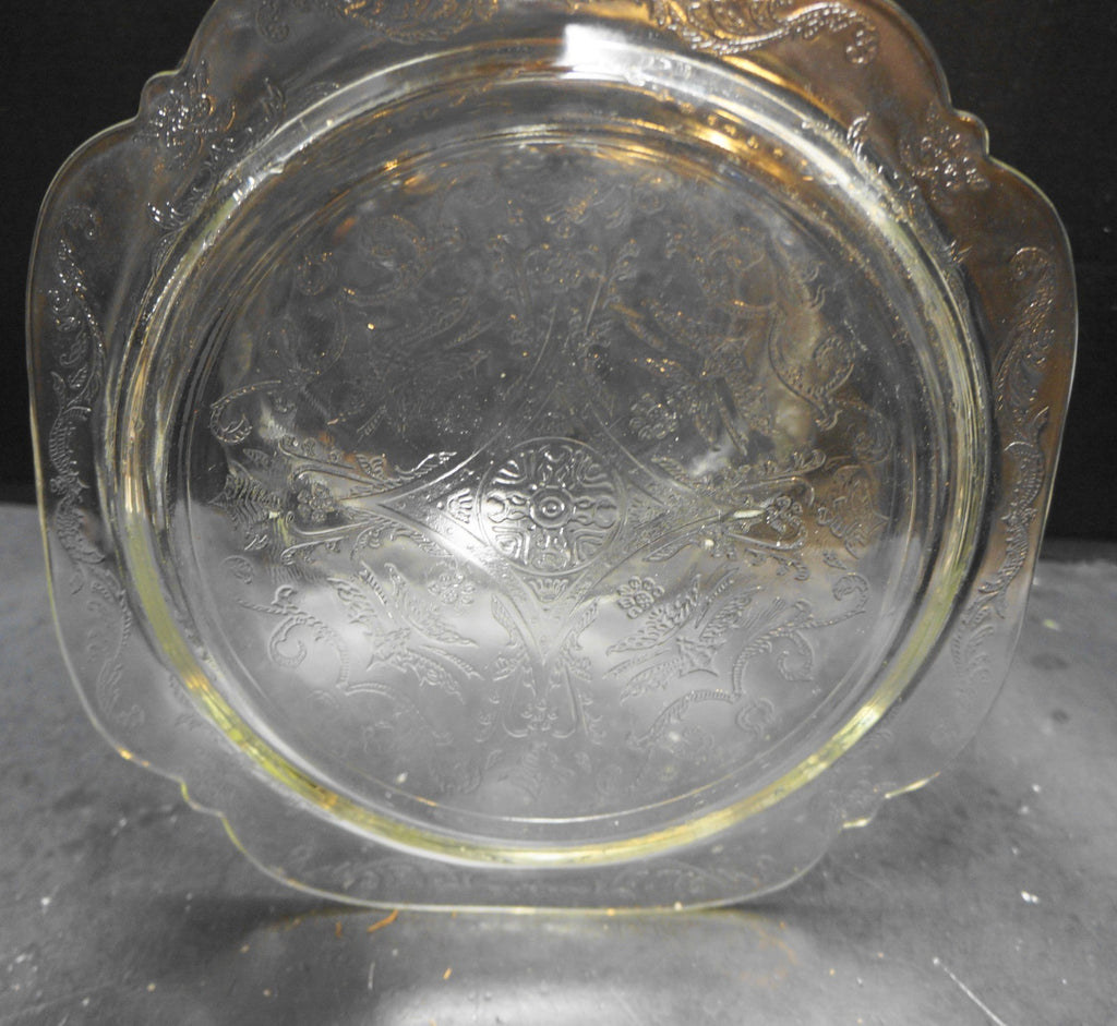 Indiana Glass Recollection Clear Square Dinner Plates Pair