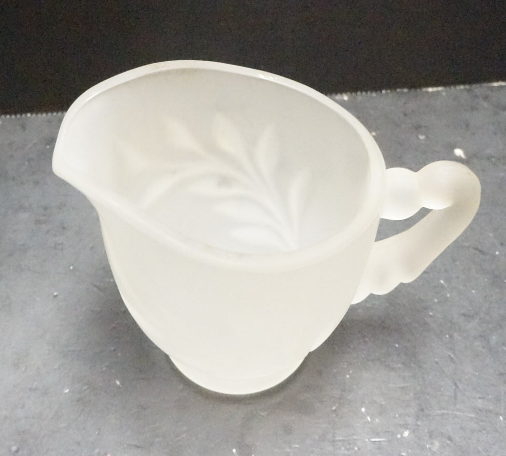 Indiana Glass Willow Frost Satin Creamer