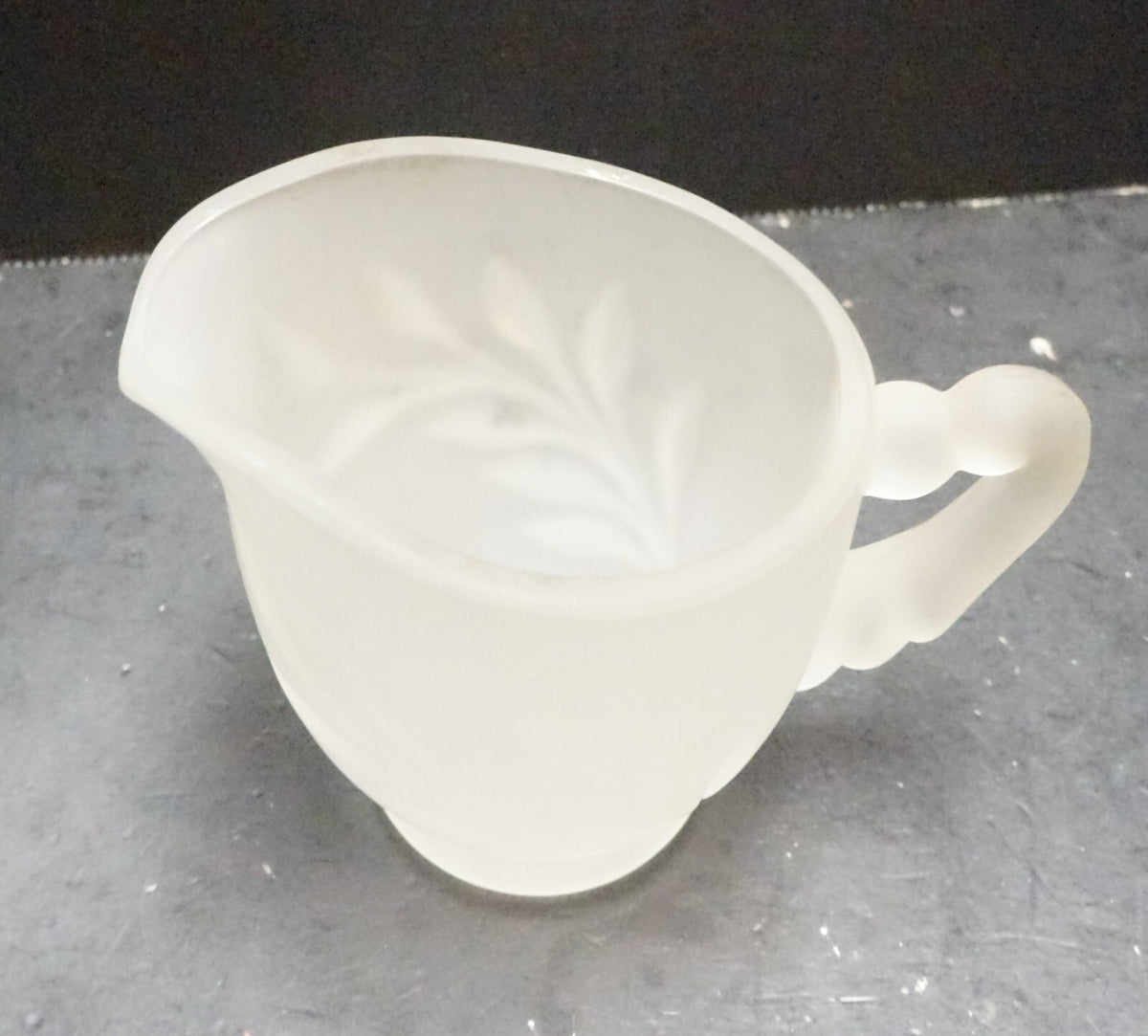 Indiana Glass Willow Frost Satin Creamer