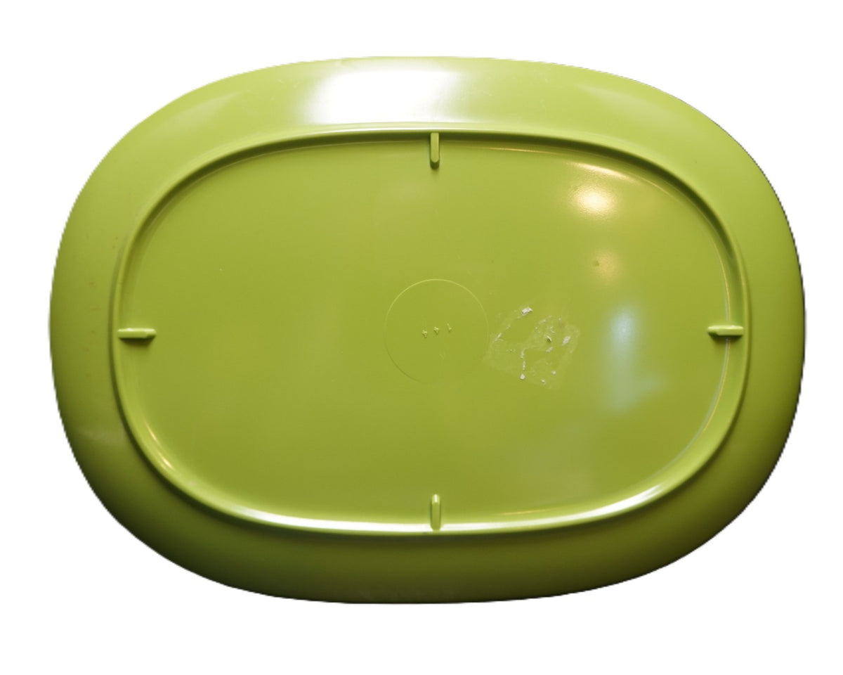 Texas Ware Thin Lime Green Rectangle Oval Bowl Platter