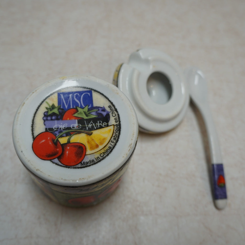 MSC International Joie de Vivre Jam Jelly Jar With Spoon