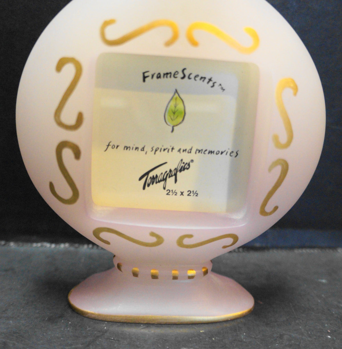 Framescents Pink Gold Perfume Bottle Picture Frame 1997