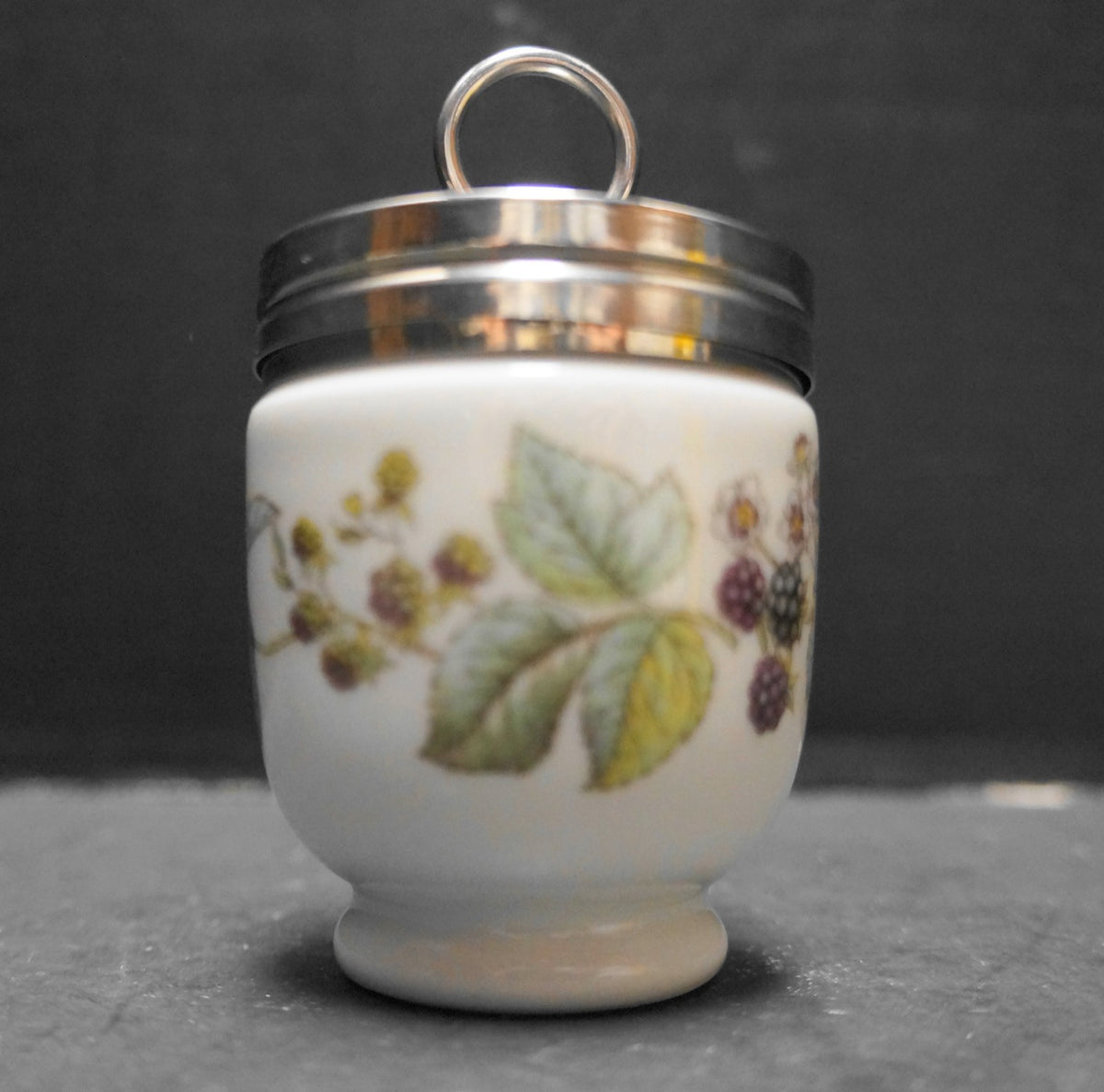 Royal Worcester Lavinia Blackberry Bone China Egg Coddler
