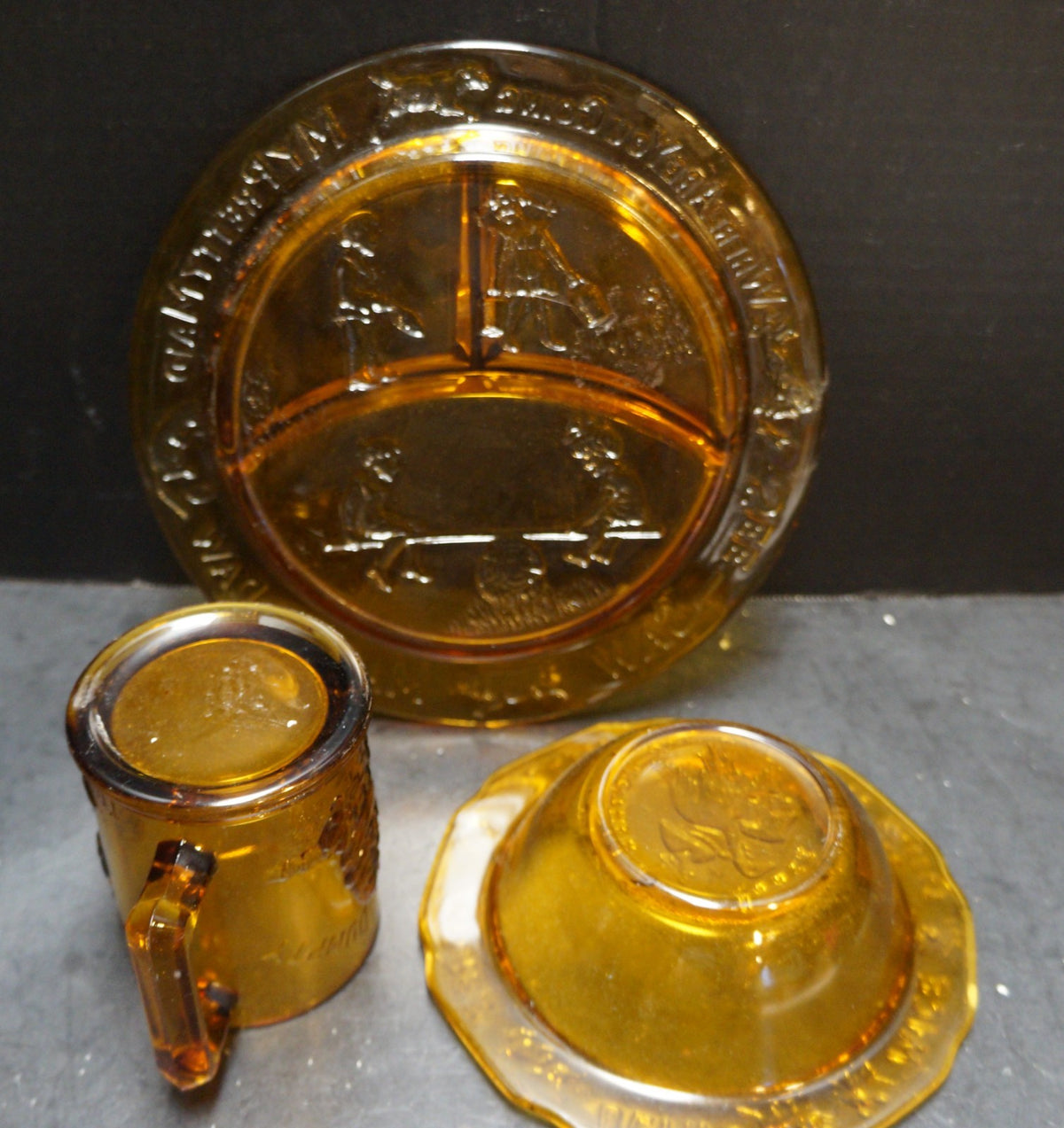 Tiara Exclusives Amber Nursery Rhyme Set Plate Bowl Mug