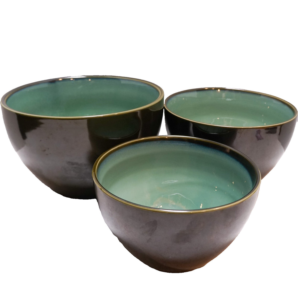 Sango Nova Green Nesting Mixing Bowls Set of 3