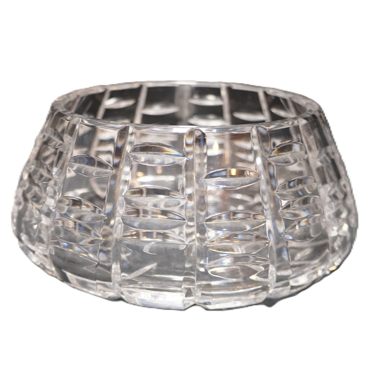 Waterford Crystal Tralee 5" Tapered Serving Bowl Cut Vertical Ovals