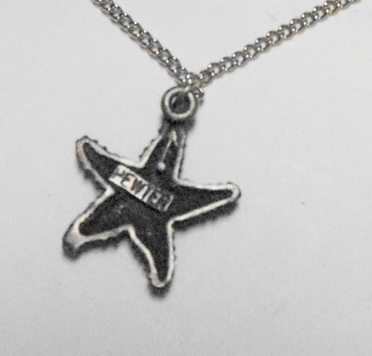 Pewter Starfish Pendant Necklace