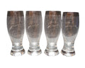Mikasa Cheers Selections Cut Glass Shot Glasses Set of 4 Cut Rings Circles