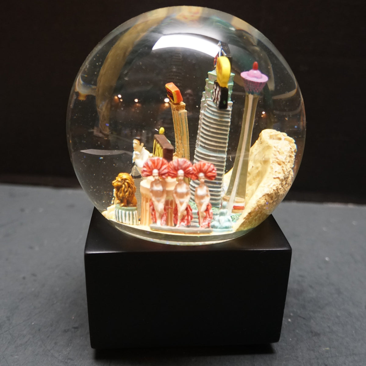 Saks Fifth Avenue Cityscape Snow Globe Las Vegas Music Box
