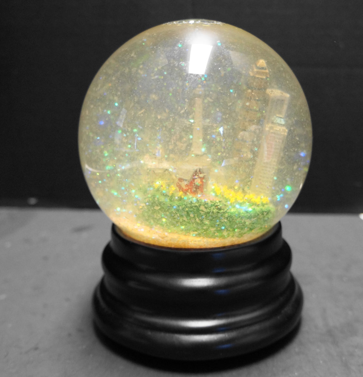 Saks Fifth Avenue Cityscape Snow Globe Indianapolis Music Box