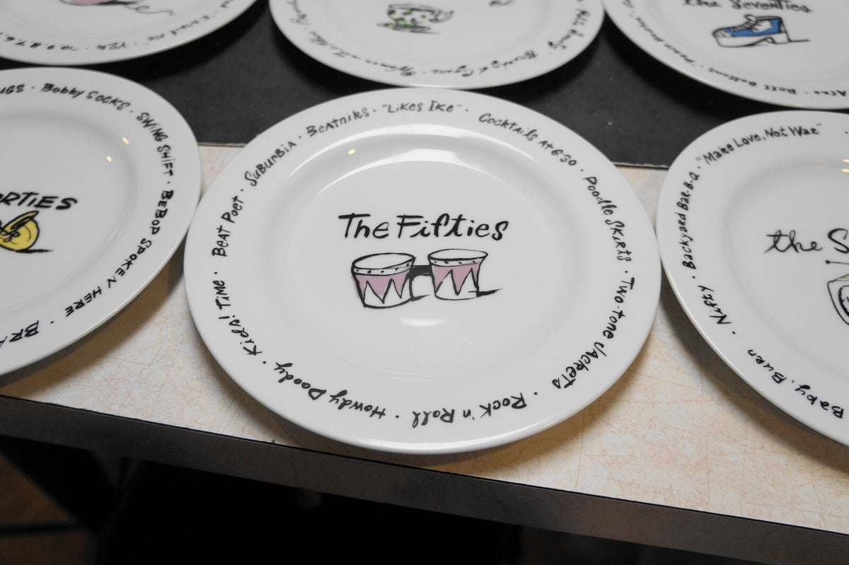 Pottery Barn Millenium The Decades Salad Plates Set of 12