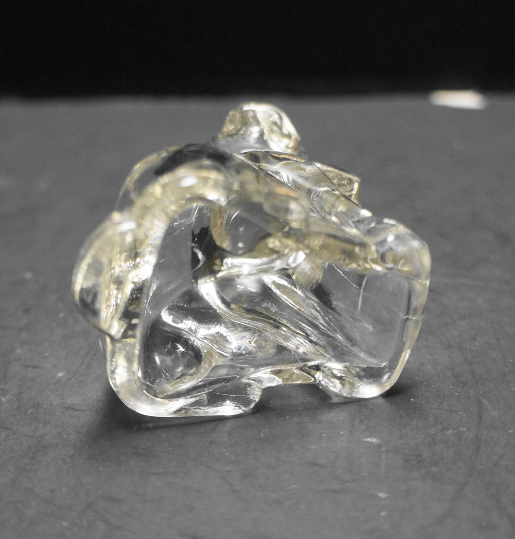 Federal Glass Mopey Dog 1940s Clear Candy Container