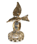 Cambridge Arms Seagull Flower Frog Clear Glass 1940s